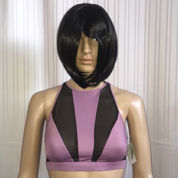 New VS VSX High Neck Mesh Sports Bra - Picture 2 of 8